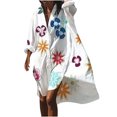 thumbnail image 2 of FcBaudy Robe à Manches Longues à Col en V Longueur Cheville, Robes de Printemps pour Femmes, Robes pour Femmes Mode Femmes Col en V Manches Longues Chemise Imprimée Irrégulière Longue Robe Robe Femme, 2 of 4