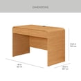 thumbnail image 3 of Better Homes & Gardens Juliet Curved Desk with Storage, Light Honey Finish, 3 of 13