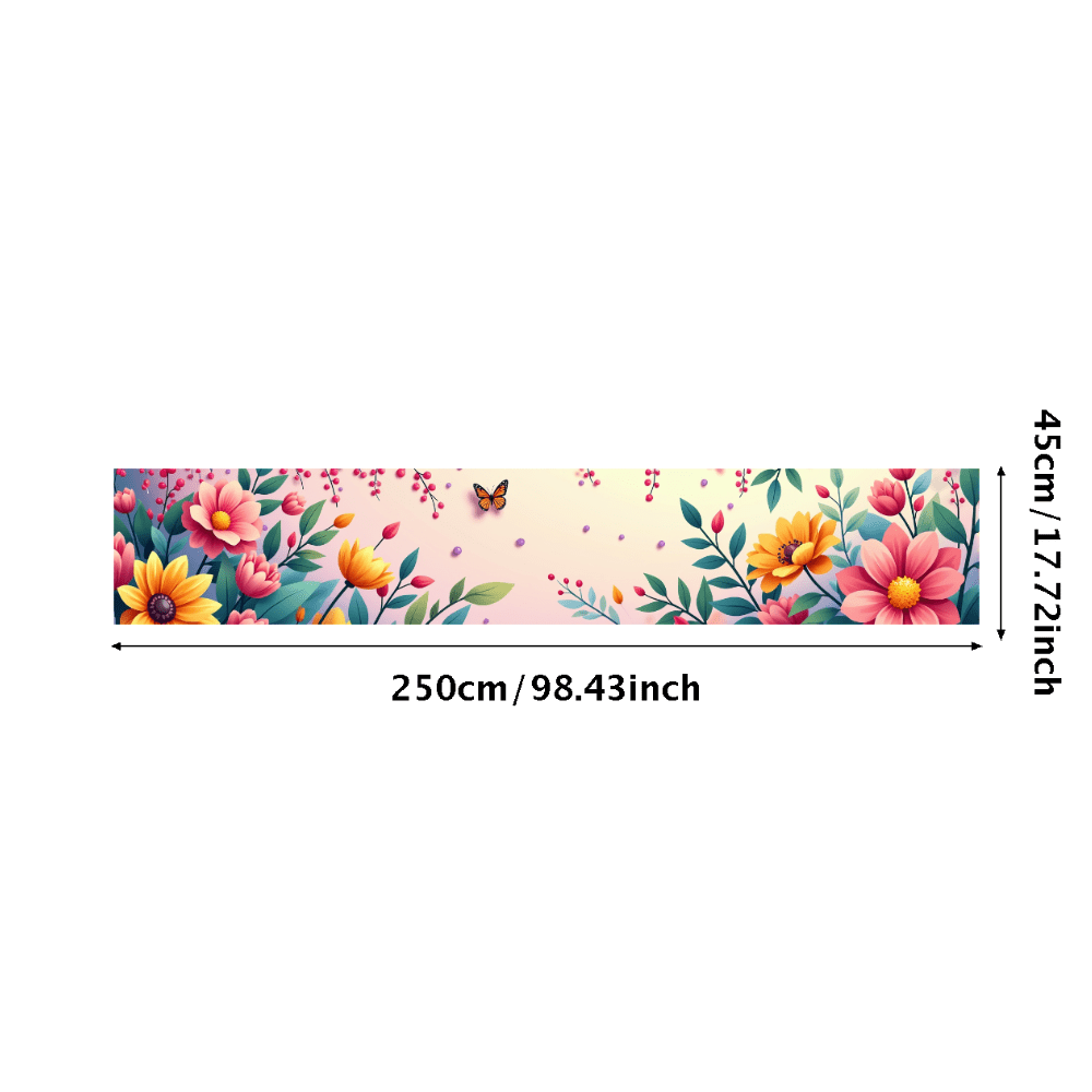 Floral Themed Colorful Backdrop Banner with Butterflies and Berries Spring Party Decorations Background Photo Booth Props Garden Gatherings Outdoor Celebrations