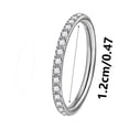 thumbnail image 2 of EGNMCR Titanium Nose Rings, Hoops Septum Rings Hinged Segment Ring Lip Ear Piercing Earrings For Cartilage Tragus Conch Lobe Inner Diameter（sliver） Nose ring, 2 of 2
