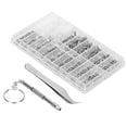 thumbnail image 1 of Yeacher Eyeglasses Repairing Kit Set Assorted Storage Box Design 1000PCS Screws and Pads with Screwdriver Micro Tweezer for Watch Clock Spectacle Eyewear Repairing Portable, 1 of 8