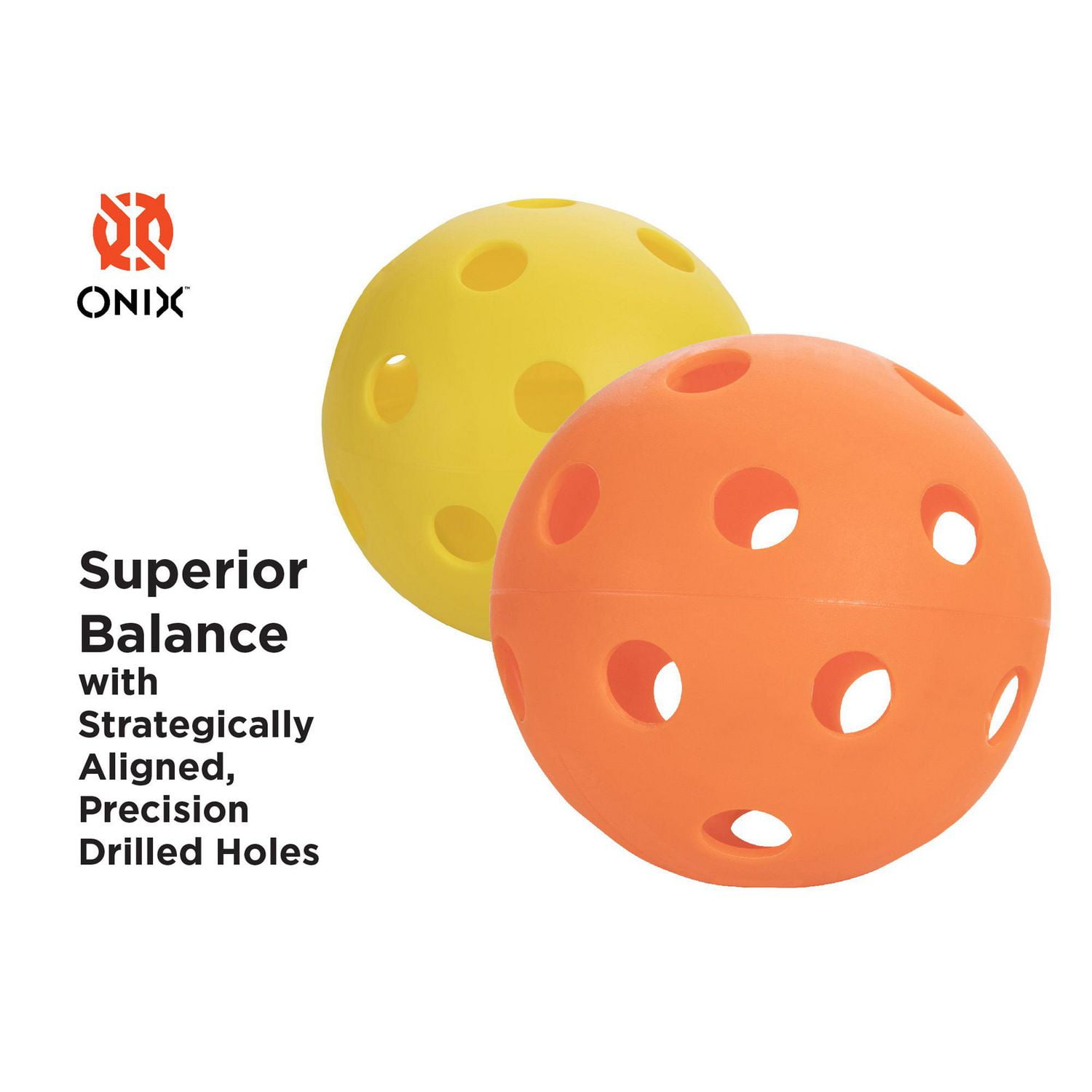 Onix Fuse Lot de 9 boules de pickleball d'intérieur Orange