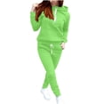 thumbnail image 1 of Timegard Womens 2 Piece Outfits Drawstring Hooded Long Sleeve Pullover Sweatshirt Cinch Bottom Sweatpants with Pockets Sets, 1 of 7
