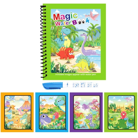Livre de Dessin à l'Eau pour Enfants Réutilisable Casse-Tête de Maternelle Livre de Coloriage Bébé Livre d'Images à l'Eau à Répétition