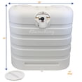 thumbnail image 3 of Flame King Cache-Réservoir de Propane YSN-PCC-RV30-WHT pour Deux Réservoirs de Propane en Acier de 30 Livres; Robuste; Protection contre les Débris Volants; Blanc; Polypropylène, 3 of 7