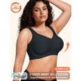 thumbnail image 2 of PoseFree Jelly Bra for Women Seamless Wireless Bra Soft Comfort Full Coverage Supportive Bras, Black M, 2 of 7