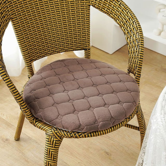 Birdeem Coussin de Chaise de Bureau, Coussin de Siège d'Auto, Coussin Rond en Peluche Coussin de Chaise Tatami Coussin Anti-Pet Coussin de Sol Tabouret Rond Table à Manger Chaise de Salle à Manger Coussin Rond Coussin de Siège Hiver