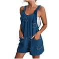 thumbnail image 1 of Penkiiy Combinaison Décontractée Sans Manches pour Femme, Bleu Marine, 3TG, 1 of 5