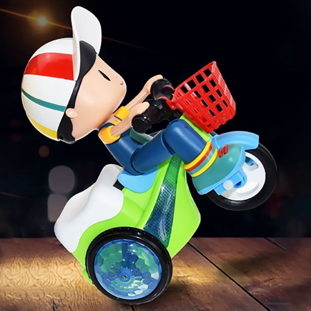 Vélo Électrique à Trois Roues à Rotation sur Place, Jouet Musical Lumineux, Cadeau pour Enfants
