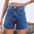 thumbnail image 2 of JMYHOAM Jeans Short en Jean pour Femmes Shorts Décontractés Mo Taille Haute, 2 of 5
