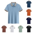 thumbnail image 1 of Sentmoon Blouses for Mens Dressy Plus Size Loose Turndown Collar Mens Short Sleeve Tops Button up Solid Color Fashion Clothing Active for Picnic & Weekend Outings M, 1 of 8
