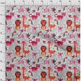 thumbnail image 4 of oneOone Cotton Cambric Light Red Fabric Cute Animal Fabric For Sewing Printed Craft Fabric By The Yard 56 Inch Wide, 4 of 4