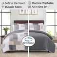 thumbnail image 4 of Mainstays All in One Lightweight Quilt Set and Sheet Set -7 Piece, Queen, Grey Patchwork, 4 of 13