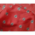thumbnail image 4 of oneOone Silk Tabby Fabric Floral Block Printed Fabric 1 Yard 42 Inch Wide, 4 of 4