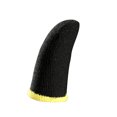 thumbnail image 4 of Maytalsory 2 Pcs Gants de Contrôleur de Jeu Écran Tactile Antidérapant Manchon Élastique Couvre-Doigts Portable Ordinateur Téléphone Intelligent Noir Jaune 1ensemble, 4 of 6