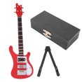 thumbnail image 1 of Electric Guitar Model,Miniature Wooden Simulation Electric Musical Instrument Model Mini Guitar Model Ultra Responsive, 1 of 9