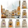 thumbnail image 1 of WHEANG 6pcs Halloween Candy Bags Rustic Burlap Candy Bags Reusable Jute Candy Bags With Perfect For Halloween Trick Or Treating Kids' Halloween Candy Bags, 1 of 9
