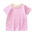 thumbnail image 1 of WRKEKC T-Shirts pour Garçons, Hauts d'Été pour Garçons, T-Shirts de Sport à Manches Courtes Décontractés d'Été pour Enfants à Col Rond à Rayures Imprimées, 1 of 5