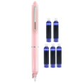 thumbnail image 2 of Pen Retractable: 0.38mm Blue& Transparent Barrel Includes 5 Refillable Ink Cartridges Clictek Medium Nib Transparent Barrel For Smooth Writing No Leaking（11.5ml）, 2 of 9