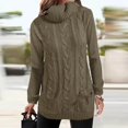 thumbnail image 2 of Yuyuzo Chandail Oversize pour Femmes Col Roulé Manches Longues Tricoté Confortable Couleur Unie, 2 of 5