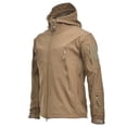 thumbnail image 1 of RXIRUCGD Man Solid Color Fleece Outdoor Jacket, Khaki, Size: XL, 1 of 3