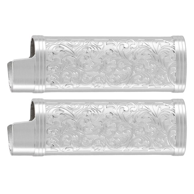 Lighter Case Cover Vintage Floral Stamped Zinc Alloy Shell for Lighter Protection