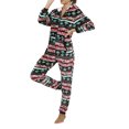thumbnail image 2 of goowrom Women Christmas Pajamas, Printed Pattern Hooded Jumpsuit, 2 of 9