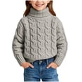 thumbnail image 1 of Birdeem Chandail Tricoté d'Hiver pour Enfants, Couleur Unie, Col Montant, Col Rabattable, Haut à la Mode, Hauts pour Enfants, 1 of 6