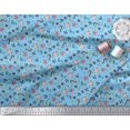 thumbnail image 3 of Soimoi Rayon Fabric Anchor Hook,Shell & Starfish Ocean Print Fabric by Yard 42 Inch Wide, 3 of 3