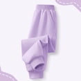 thumbnail image 5 of Winter Pants for Girls Children's Winter Solid Color Elastic Waist Slim Sports Sweatpants Long Pants, 5 of 5