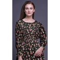 thumbnail image 5 of Bimba Robe Maxi à Volants pour Femmes, Florale, Manches Bishop, Col Rond, Taille Smockée - Très Petit, 5 of 5