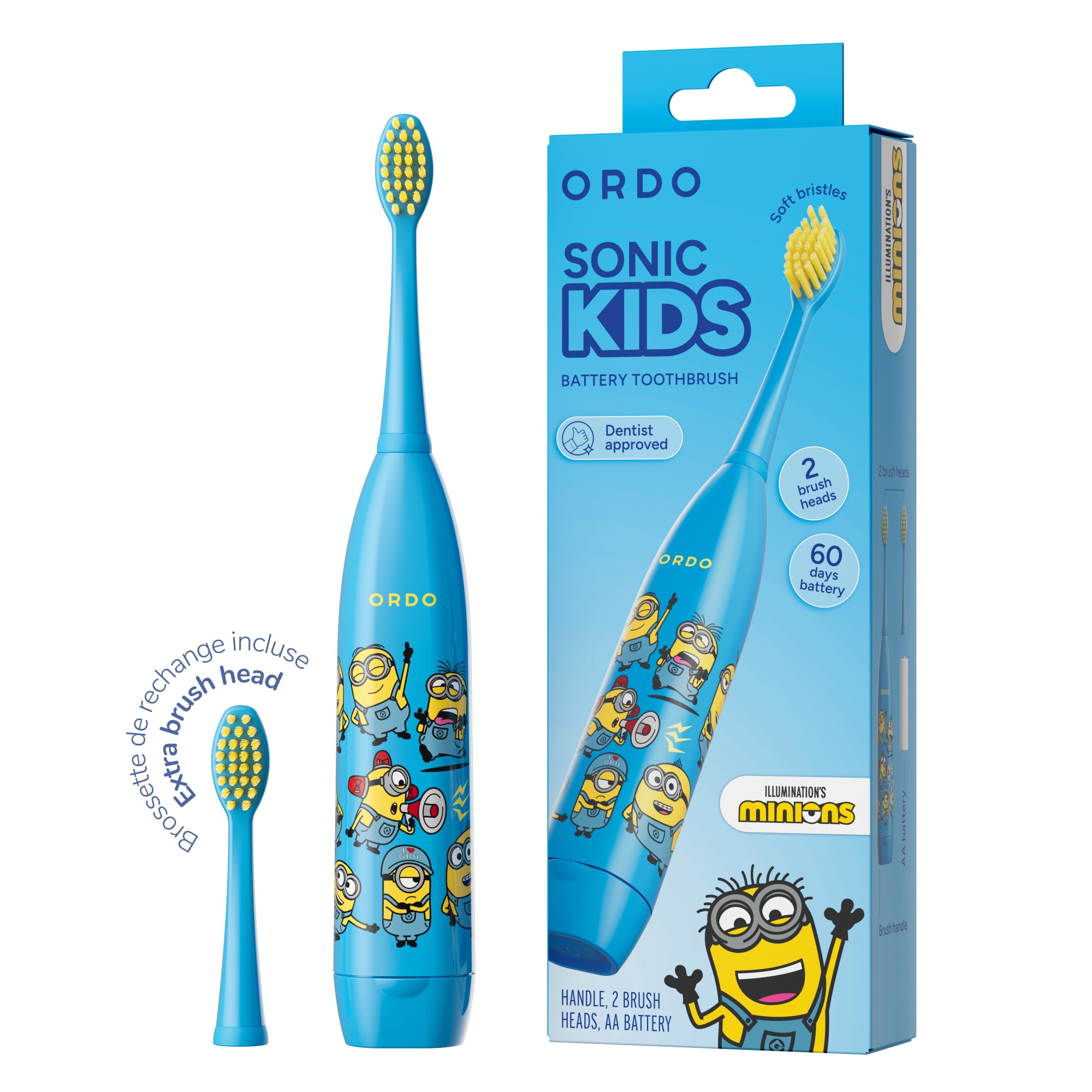 ORDO Sonic Kids Battery Toothbrush - Minions Blue