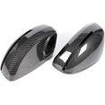thumbnail image 3 of Mirror Cover Compatible For Audi TT TTS TTRS MK2 (8J) R8 (42) 2007-2014 Carbon Fiber Look/Gloss Black Exterior Rear View Cap Replacement(Carbon pattern), 3 of 7