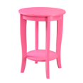 thumbnail image 3 of Convenience Concepts American Heritage Table d'Appoint Ronde, Fini Bois Rose, 3 of 4