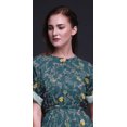 thumbnail image 3 of Bimba Robe Longue Maxi en Rayonne à Imprimé Floral de Feuilles pour Femmes avec Fente Latérale-Petit, 3 of 6