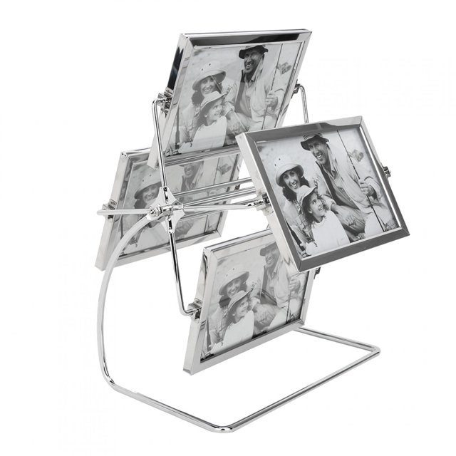 Metal + Glass Metal Photo Picture Frame Metal Photo Frame Rotating Photo Frame Photo Frame Living Room for Family for Wedding Party Friends