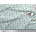 thumbnail image 3 of Soimoi Green Velvet Fabric Bear Animal Print Fabric by Yard 58 Inch Wide, 3 of 3
