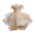 thumbnail image 1 of Robes Fille Robes Formelles Tout-Petits Robe Jaune Filles Robe pour Fête du Thé Robes pour la Journée des Enfants pour Filles Mode Filles, 1 of 9