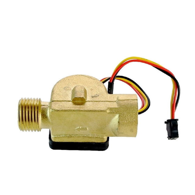 1/2" Water Flow Sensor Brass 1.75MPa Hall Sensor Turbine Pulse Flowmeter DC5~18V Used For Water Heaters Water Dispensers ,Durable Build