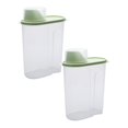 thumbnail image 1 of Oleegame 2 Pcs Rangement de Produits 2,5 L Cuisine Réservoir de Stockage Multigrains Nourriture Produits Secs Boîte de Rangement Plastique Réservoir Scellé Vert, 1 of 9
