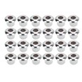 thumbnail image 1 of 24Pcs Guitare Chaîne Bouton Ferrules 10mm Haute Performance en Plastique Semi Fermé Conception Guitare PartsSilver, 1 of 14