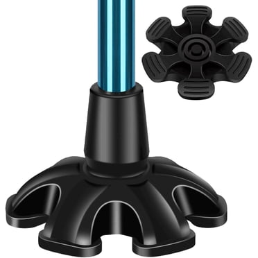 SupreGear Embouts de Canne Quad, Base en Caoutchouc de 1 Pouces de Large, Patins Antidérapants Autoportants pour un Équilibre Supplémentaire