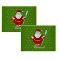 thumbnail image 1 of Oleegame 2PC Placemat Christmas Table Placemats Christmas Rustic Vintage Washable Table Mats, 1 of 4