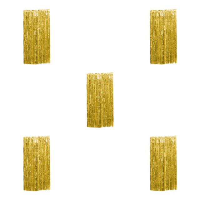 Wweixi Customized Fringe Curtain For Exquisite Anniversary Party Decorations Luster Gold 5Set
