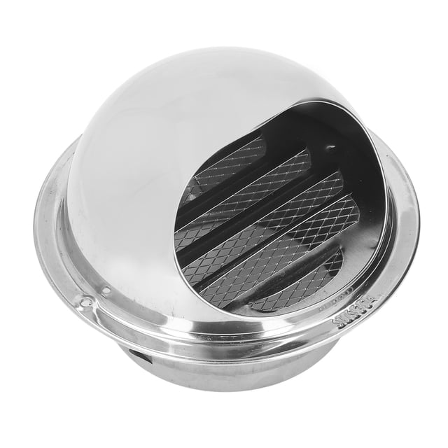 Grille Ronde de Ventilation, Grille d'Aération Ronde en Acier Inoxydable, Design Hémisphérique Imperméable avec Maille Fine pour Évents de Sécheuse pour Capots Extracteurs 130mm/5.1 Po