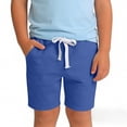 thumbnail image 1 of HOZADOIE Boys Basketball Shorts Pure Cotton Spring Summer Solid Color Elastic Drawstring Waist Breathable Casual Athletic Shorts with Pockets 1-11 Years, 1 of 6