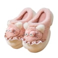 thumbnail image 1 of Pantoufles Roses pour Femmes Doublées en Molleton Semelle Épaisse Motif de Chat Mignon Intérieur Maison Chaussures Chaudes et Confortables pour Usage Quotidien et Détente Taille 36, 1 of 6
