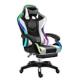 thumbnail image 2 of Wingomart Ergonomic Gaming Chair with Footrest, High Back Faux Leather Gaming Chair With RGB led light and Adjustable Armrest Height Adjustable Swivel, 2 of 9