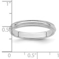 thumbnail image 2 of Bague en Argent Sterling 925 3mm Demi-Rond Milgrain Taille 12, 2 of 2