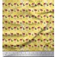 thumbnail image 1 of Soimoi Modal Satin Fabric Check,Tropical Leaves & Flamingo Bird Print Fabric by Yard 42 Inch Wide, 1 of 1